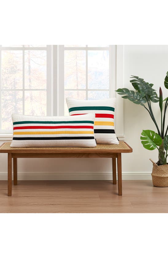 Shop Pendleton Zion Stripe Accent Pillow In Ivory Multi