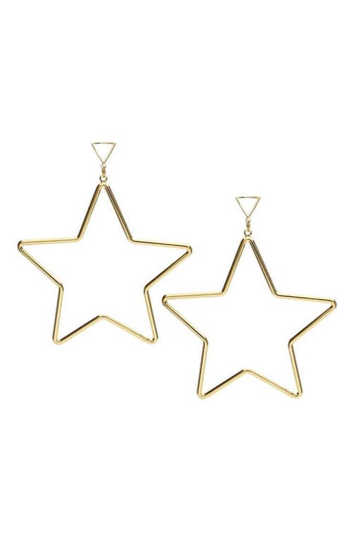 Stella + Ruby Super Star Hoop Earrings in Gold