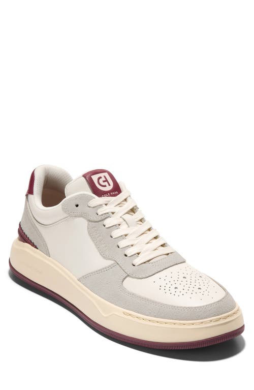 Cole Haan GrandPro Crossover Sneaker in Ivory/Cabernet/Glacier Gray 