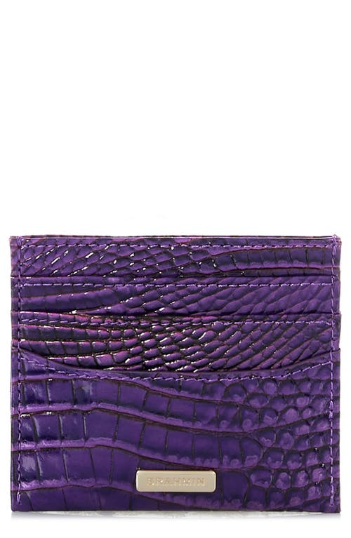 Cheryl Leather Card Holder in Royal Purple