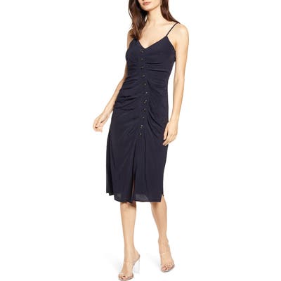 J.o.a. Ruched Slipdress, Blue
