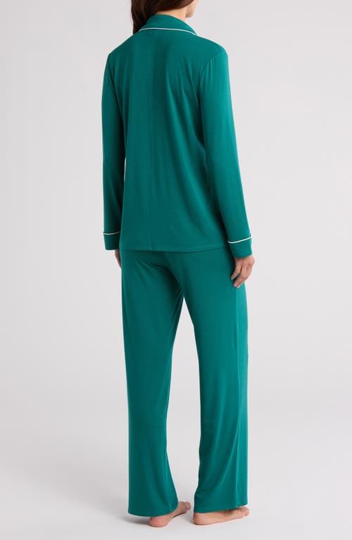 Shop Nordstrom Moonlight Eco Knit Pajamas In Green Storm