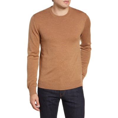 Bonobos Slim Fit Merino Wool Crewneck Sweater, Brown