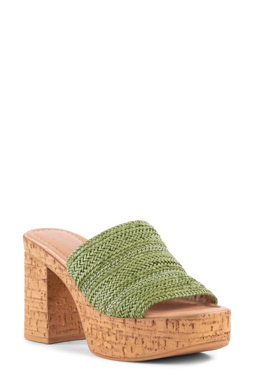 Applause Platform Sandal in Green