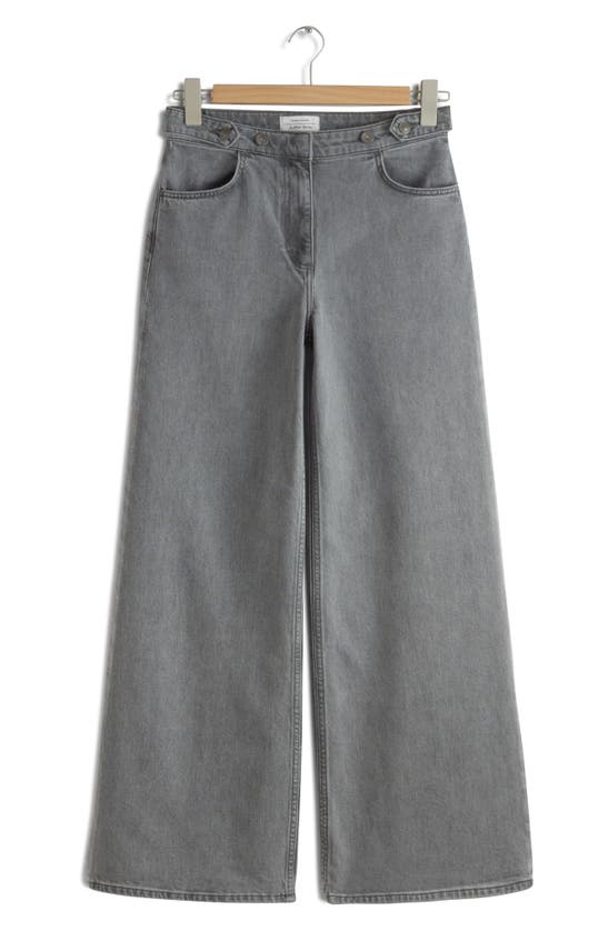 Shop & Other Stories Wide Leg Jeans In Grey Wash