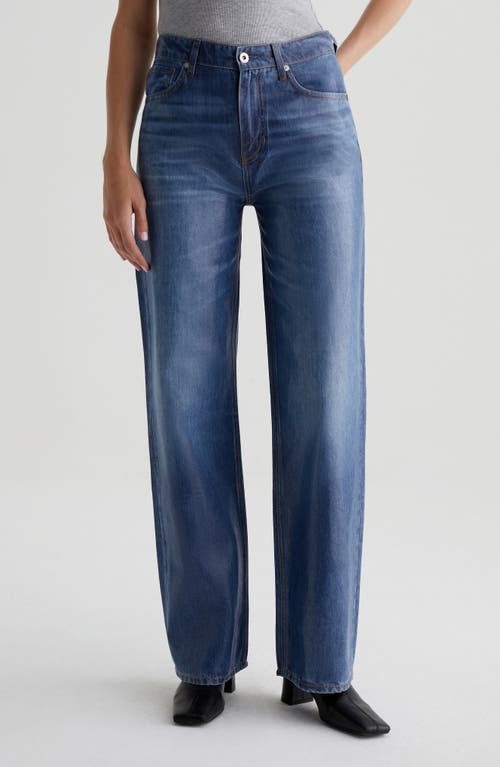 Shop Ag Kora High Waist Wide Leg Jeans In Coated Northern Lights