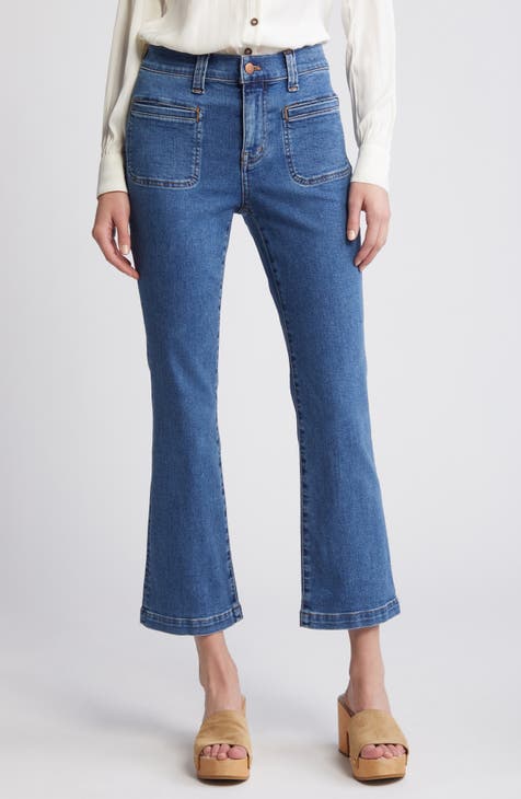Plus Curvy Skinny Flare Jeans in Black Frost Wash