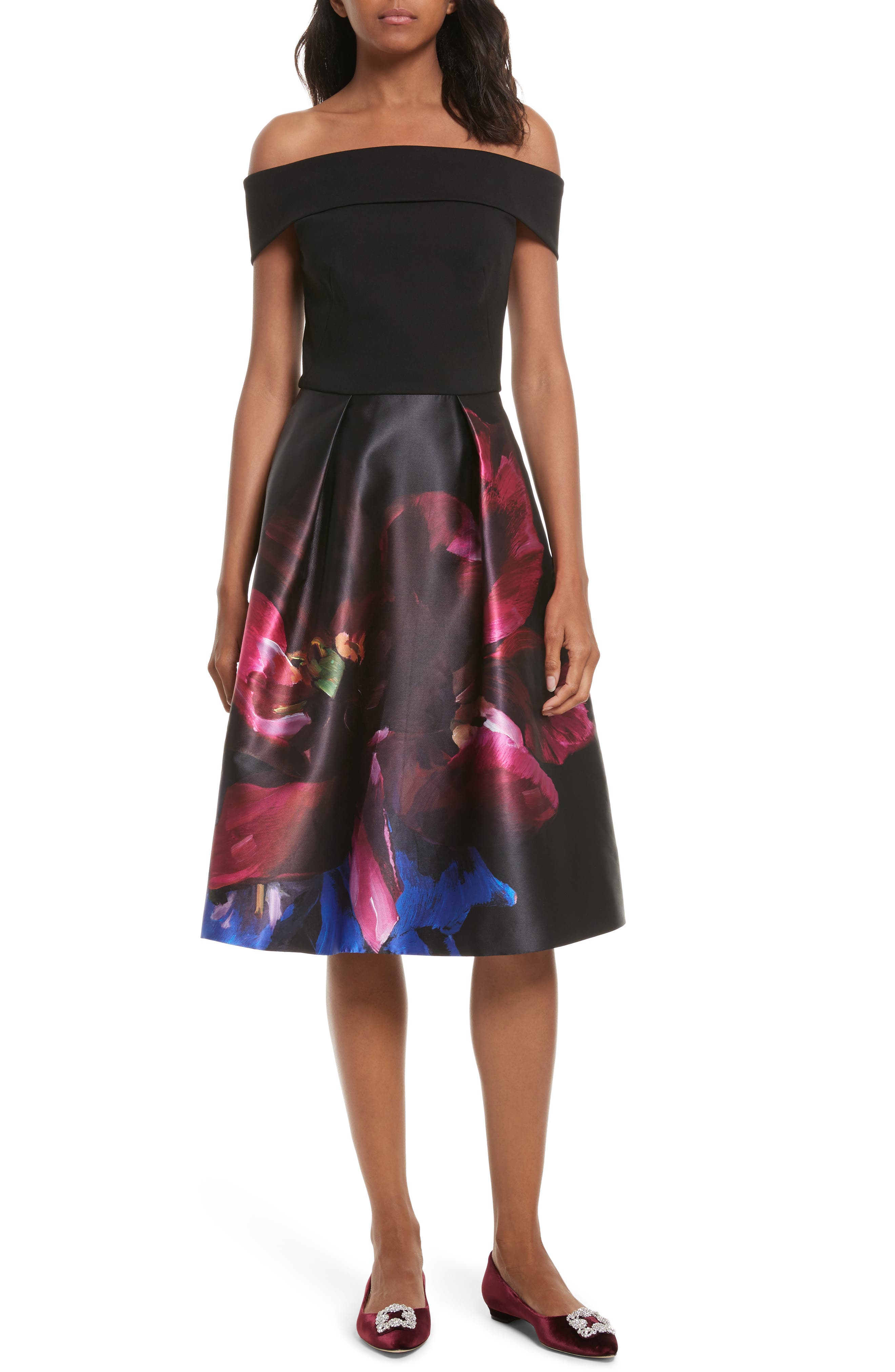 Ted Baker London Kimey Impressionist Fit & Flare Dress Nordstrom