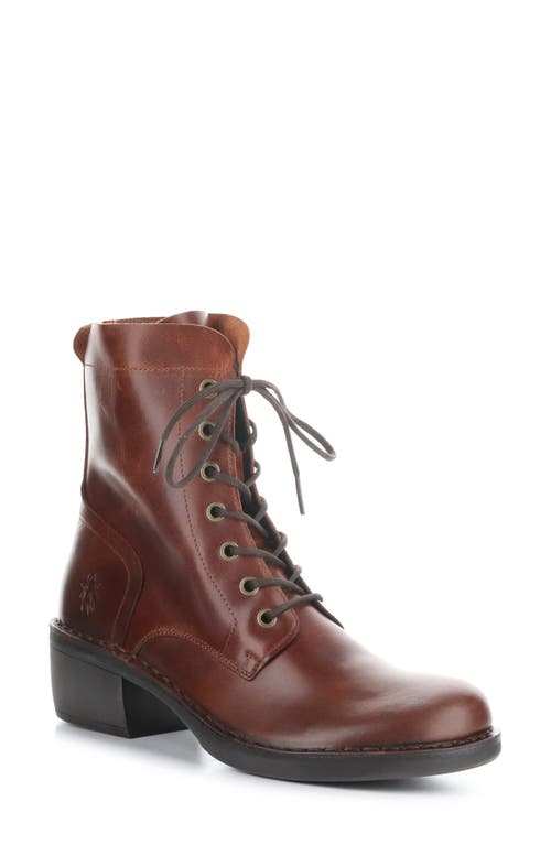Milu Lace-Up Leather Boot in 011 Brick