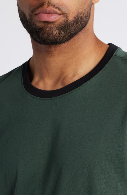 Shop Daniel Buchler Peruvian Pima Cotton Crewneck T-shirt In Deep Forest