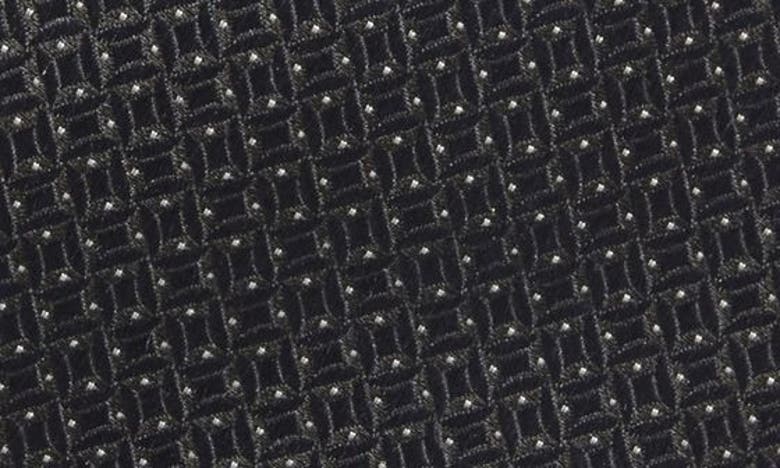 Shop Zegna Ties Fili Geometric Jacquard Mulberry Silk Tie In Navy