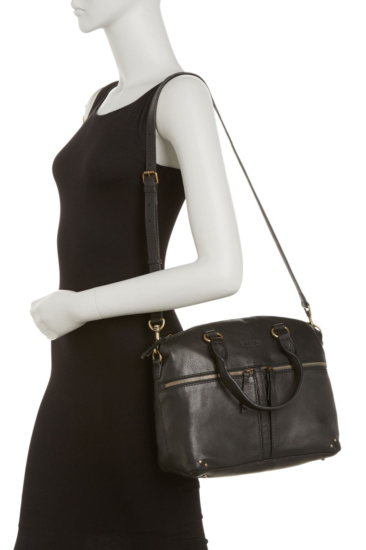 American Leather Co. Hanover Smooth Leather Satchel In Black Smooth