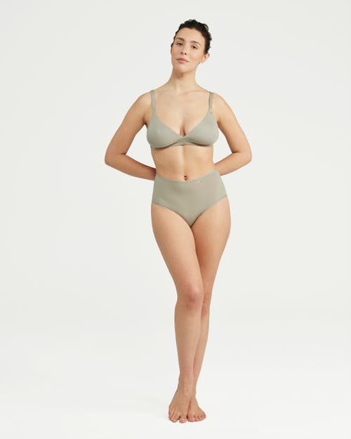 Shop Nudea The Stretch High Waisted Brief In Sage Green