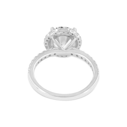 Asany Love Grown Collection 14k White Gold Round Cut Lab Grown Diamond Halo Engagement Ring In 14k White Gold