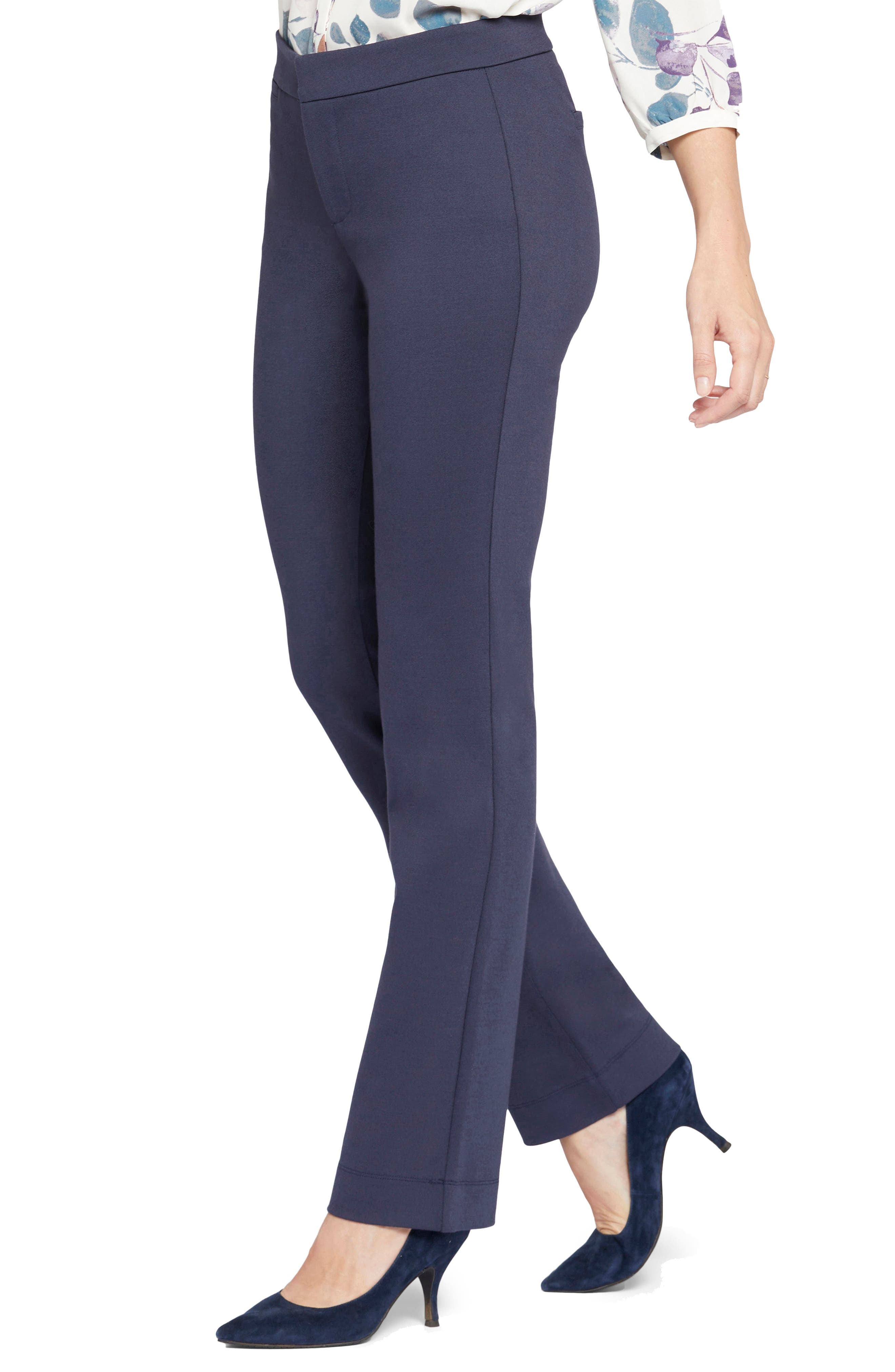 Slim Trouser Ankle Pants - Light Blue Heather