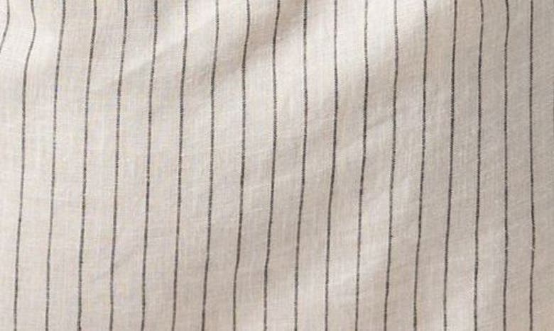 Shop Sanctuary Pinstripe Linen Blend Button-up Shirt In Birch Stri