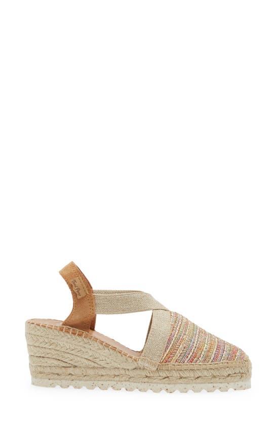 Toni Pons Terra Wedge Espadrille In Beige Multi