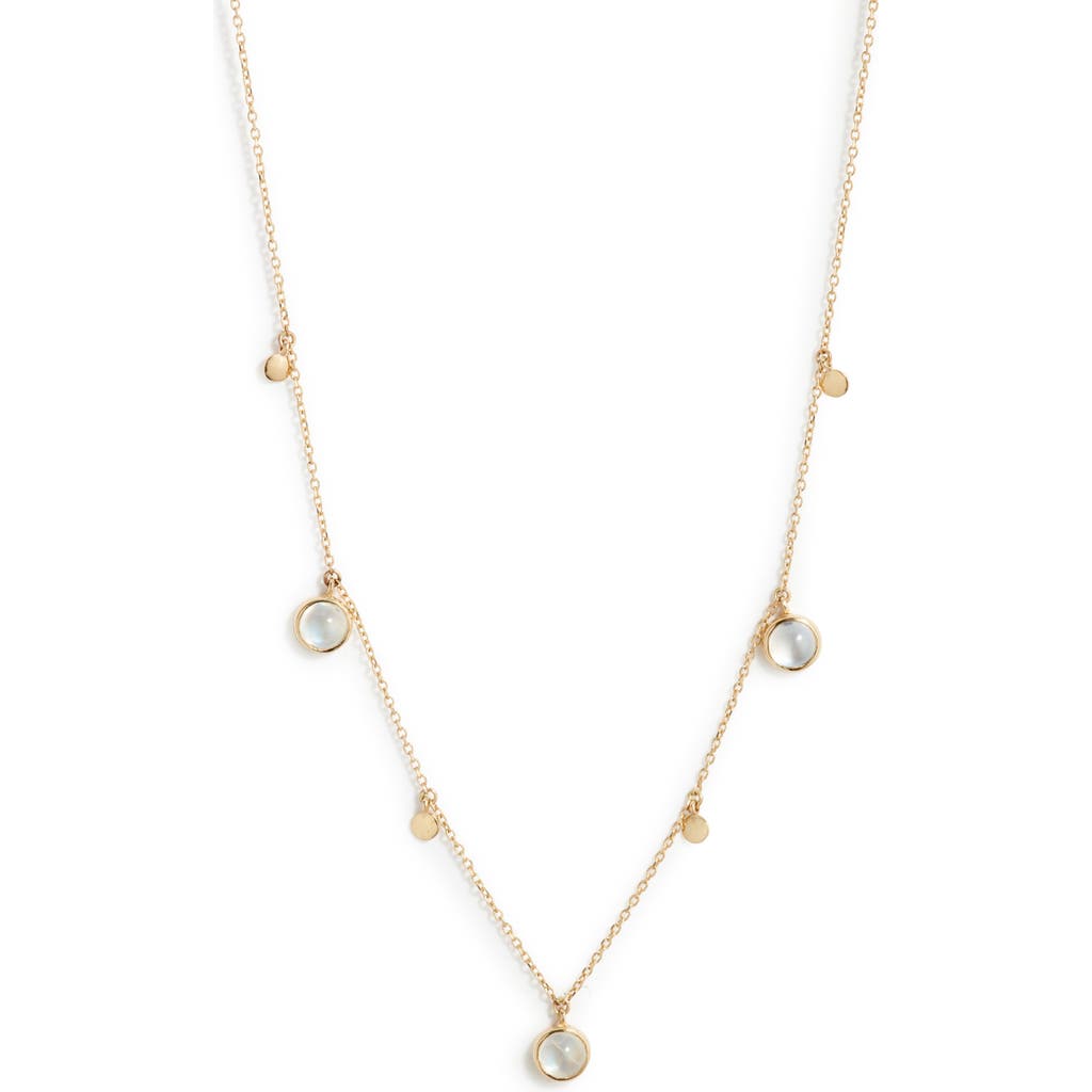 Anzie Cleo Moonstone Station Necklace In Gold
