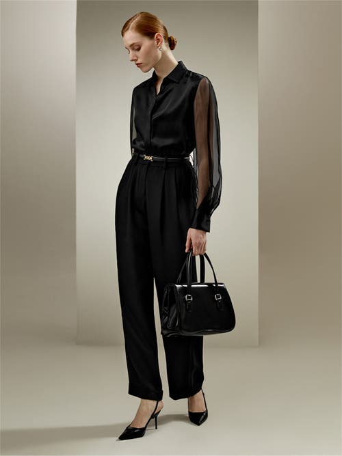 Lilysilk Ethereal Silk Shirt In Black