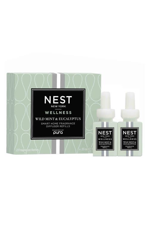 Shop Nest New York X Pura Home Fragrance Diffuser Refill Duo In Wild Mint Eucalyptus