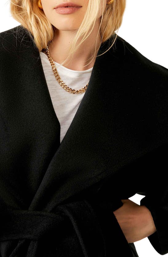 Free People Mina Tie Belt Jacket In Black