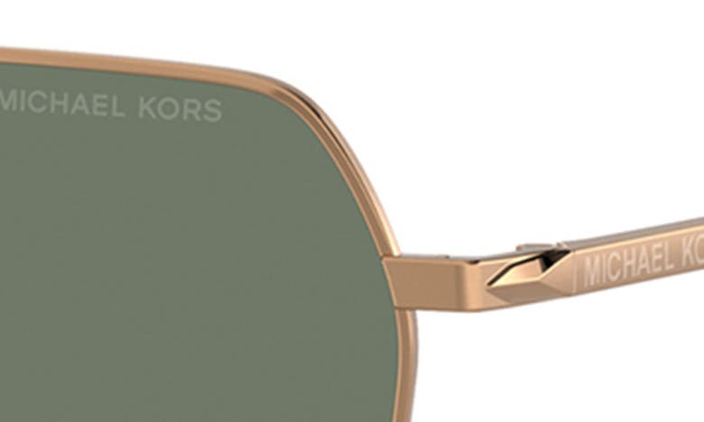 Shop Michael Kors 59mm Pilot Keswick Sunglasses In Gold