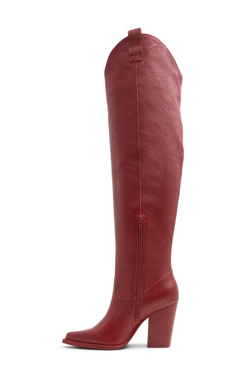Aldo Beatrine Pointed Toe Over The Knee Boot In Bordo