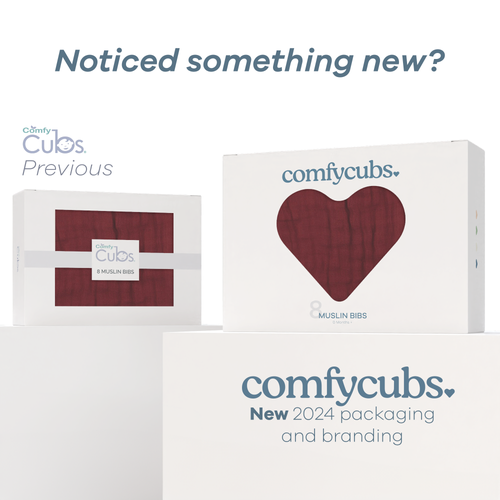 Comfy Cubs Muslin Bibs In Wine