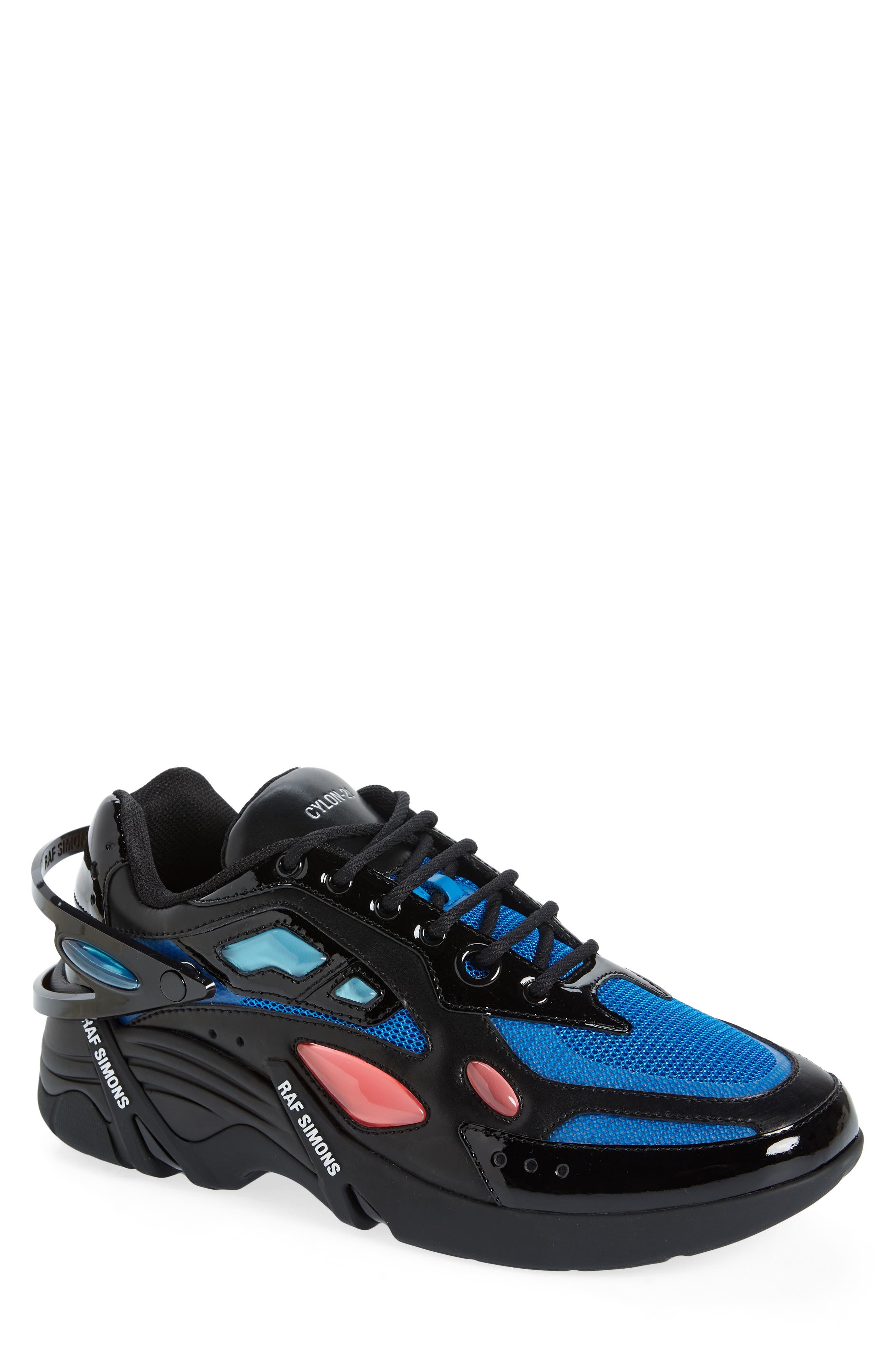 Raf Simons Runner Cyclon 21 Sneaker in Black Blue Smart Closet