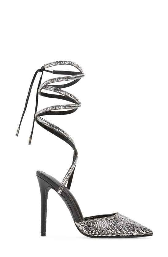 Azalea Wang Riss Ankle Wrap Pointed Toe Pump In Black