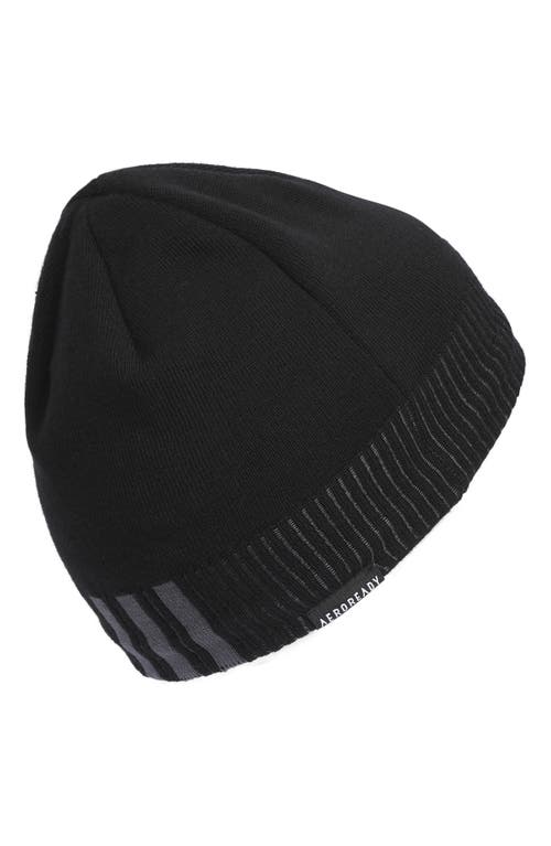 Adidas Originals Creator Three Stripe Beanie In Black/carbon Grey/grey