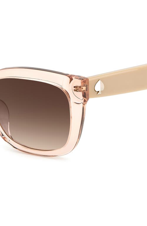 Shop Kate Spade New York Tammy 53mm Rectangular Sunglasses In Beige/brown Gradient