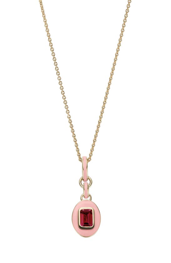 Shop Cast The Stone Charm Necklace In Pink Tourmaline