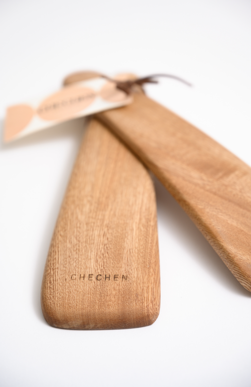 Shop Fleck Loop Salad Servers In Natural