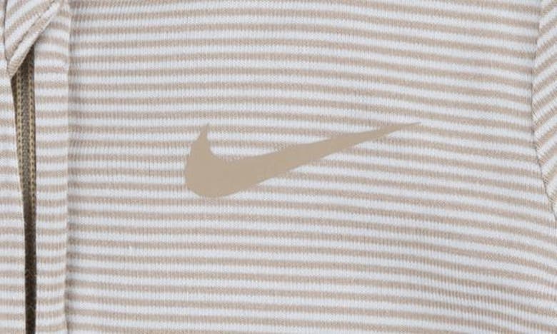 Shop Nike Stripe Zip Footie In Hemp