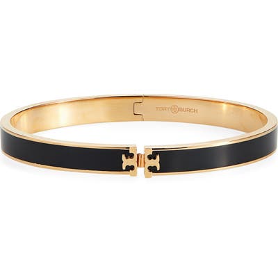 Tory Burch Kira Logo Enamel Hinge Bracelet