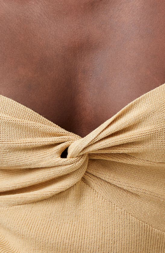 French Connection Lindee Twist Front Dress In Biscotti
