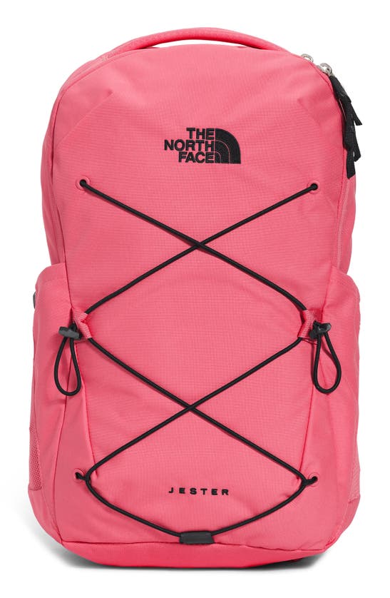 The North Face Jester Water Repellent Backpack In Cosmo Pink/ Tnf Black