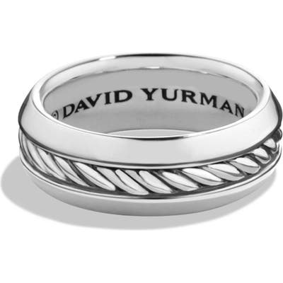 David Yurman Cable Inset Sterling Silver Band Ring