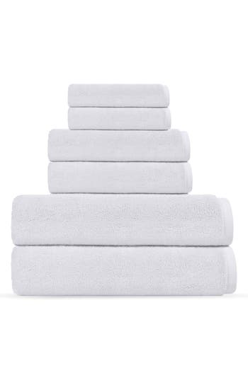 Shop Brooks Brothers Depera Puresoft 6-piece Turkish Towel Set In White