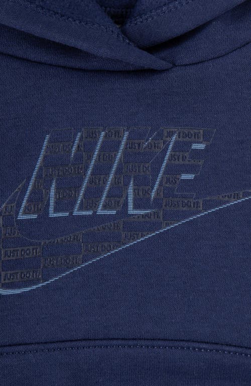 Shop Nike Fleece Pullover Hoodie & Joggers Set In Midnight Navy