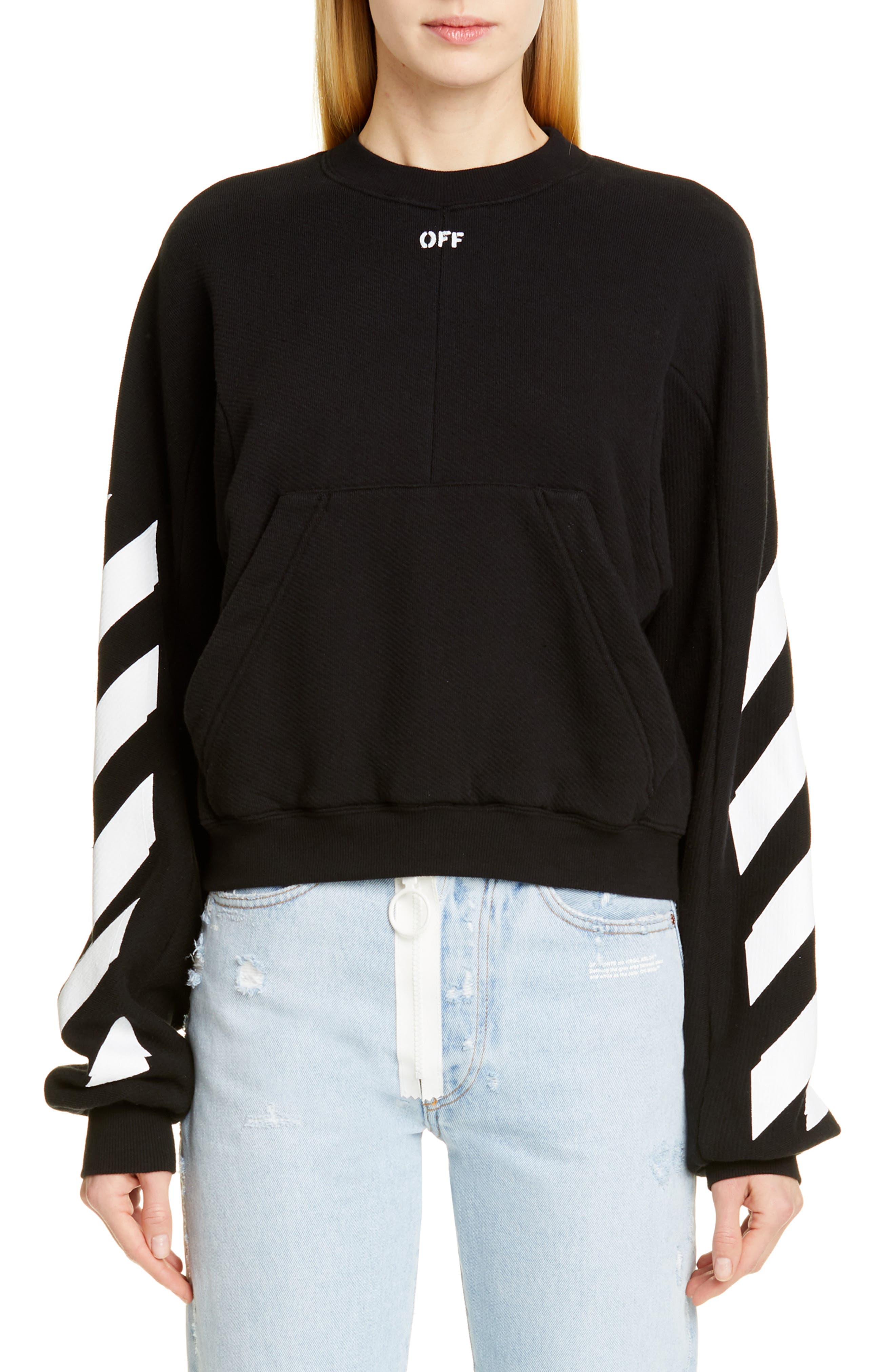 off white diagonal sweatshirt