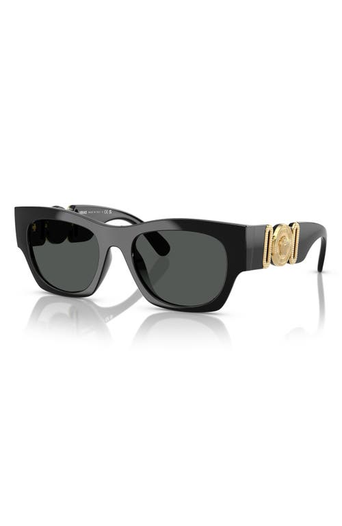 Shop Versace 52mm Pillow Sunglasses In Dark Grey