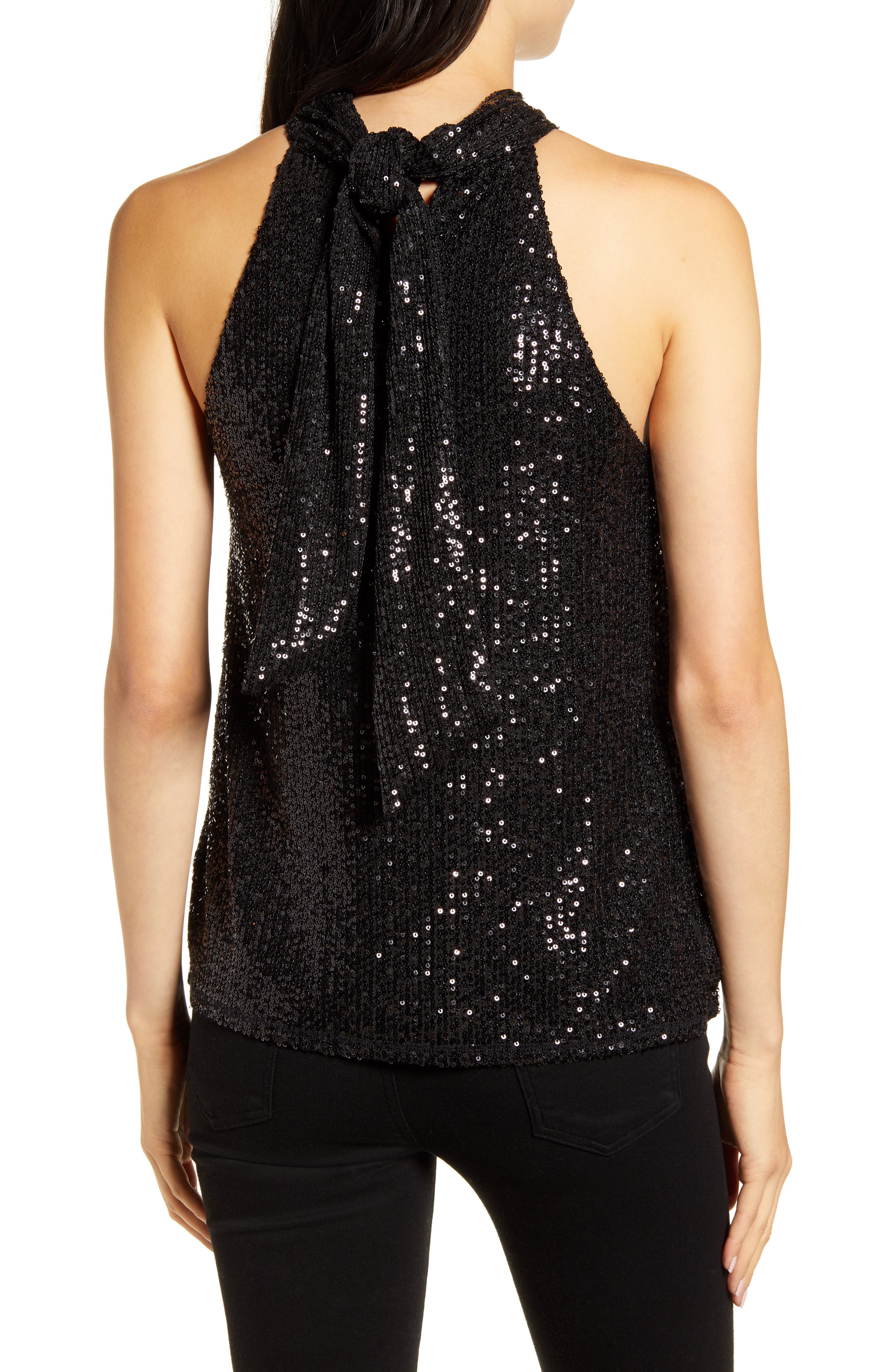 sparkly high neck top