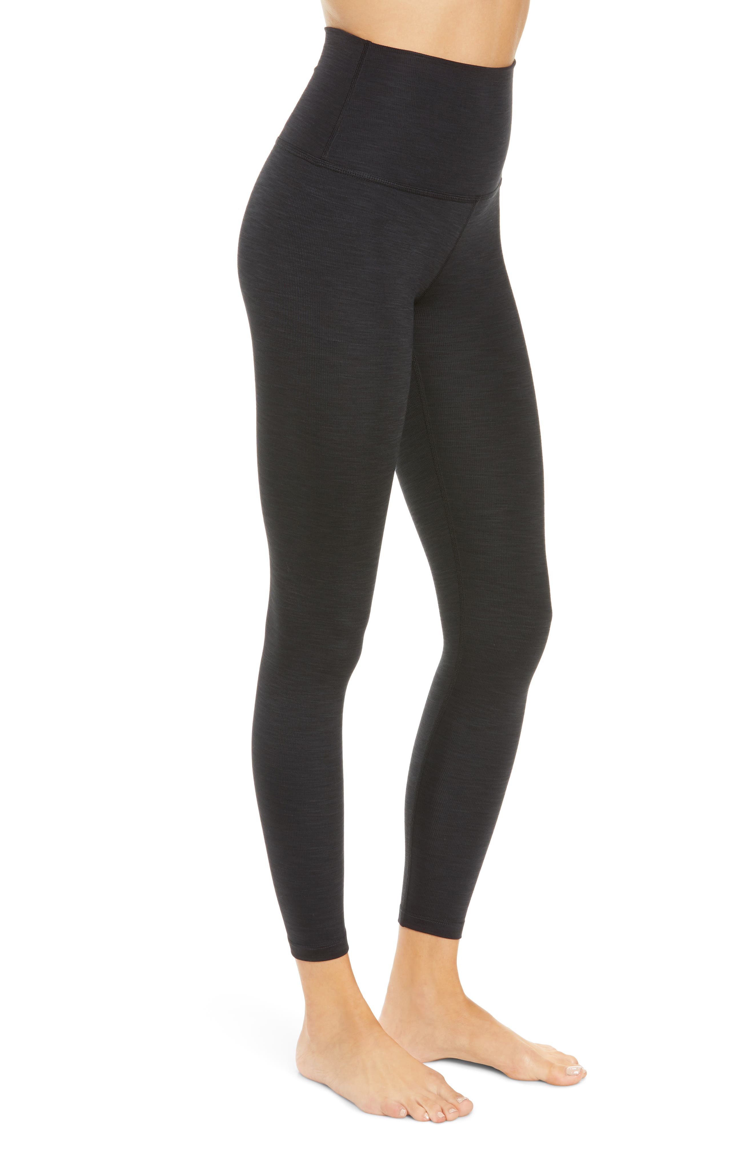 Beyond Yoga Heather High Waist Rib 