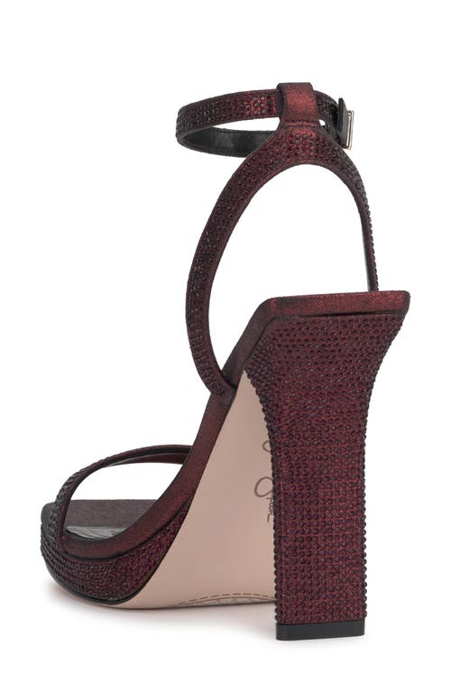 Shop Jessica Simpson Adonia Ankle Strap Platform Sandal In Oxblood