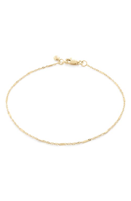 Monica Vinader 14K Gold Shimmer Chain Bracelet 14Kt Solid at Nordstrom,