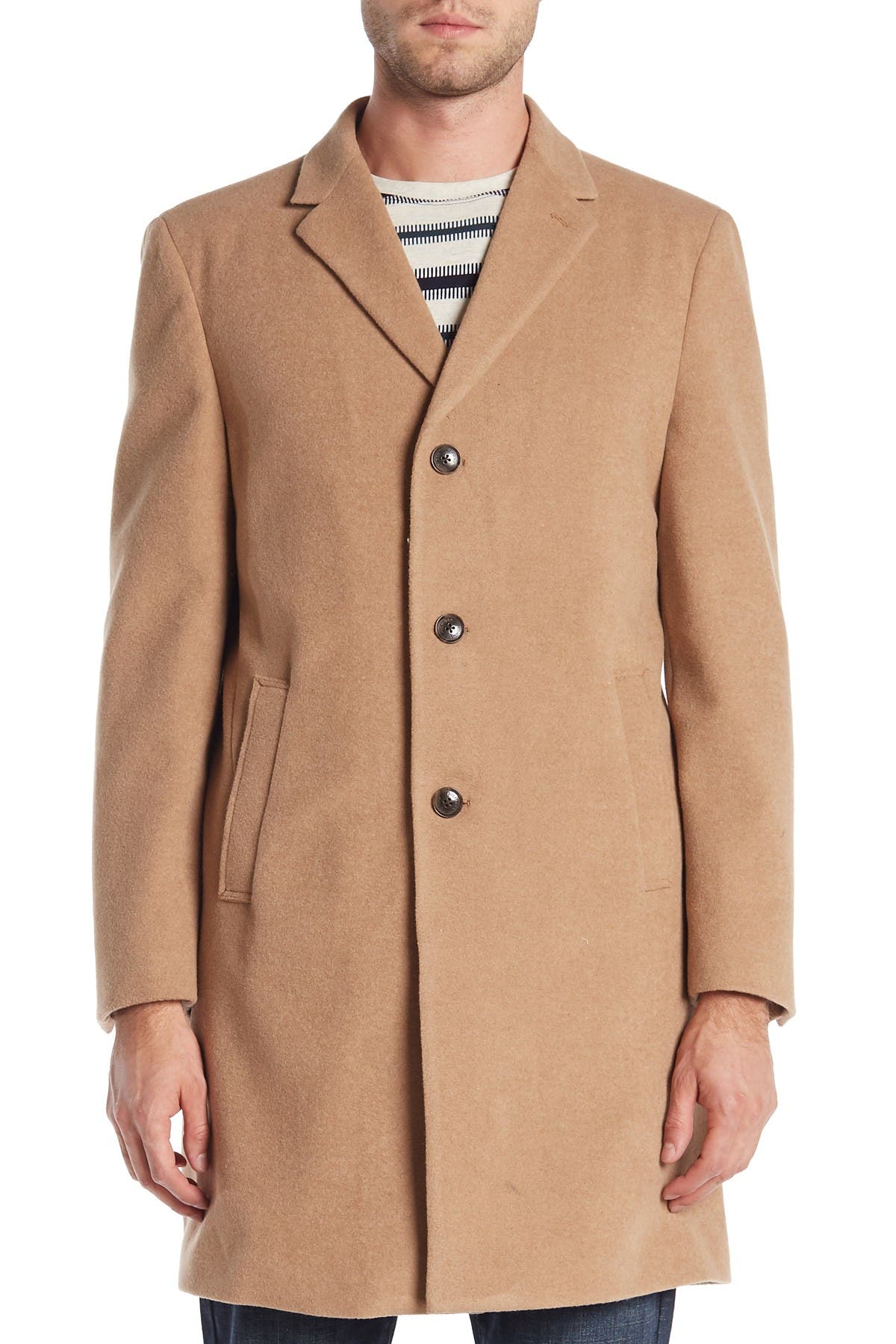 tommy hilfiger camel coat mens