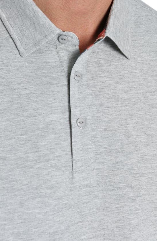 Shop Jachs Solid Polo In Light Grey