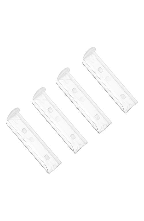 4-Pack Facial Razor Replacement Heads in Silver